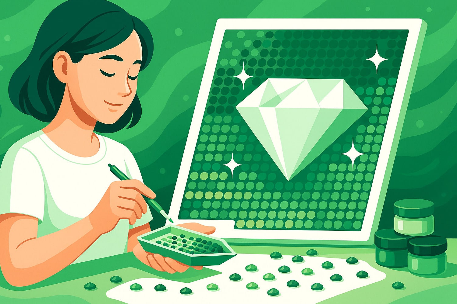 Diamond painting деген не және ол неге тыныштандырады 2 Diamond painting деген не және ол неге тыныштандырады - Вектор Казахстана 1