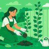 Как посадить вьющиеся растения вдоль забора