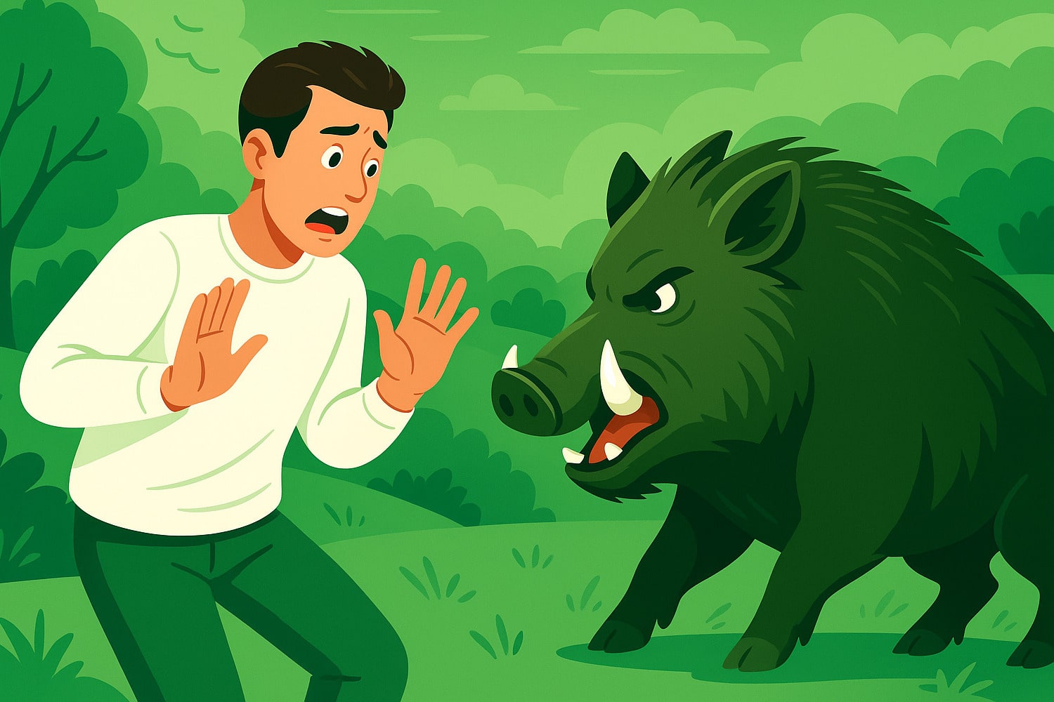 Как правильно реагировать при встрече с кабаном - Вектор Казахстана 1