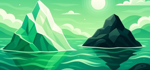 Неліктен кейде айсбергтер жасыл немесе қара түсті болады