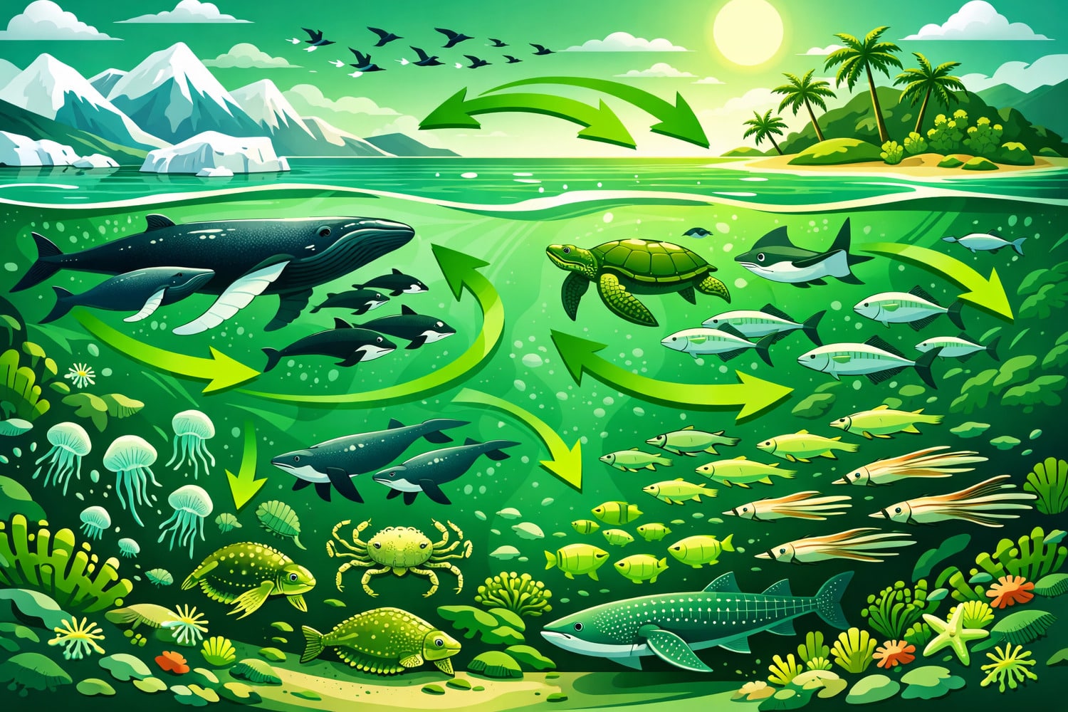 Теңіз ағзаларының маусымдық көшуі қалай жүреді - Вектор Казахстана 1