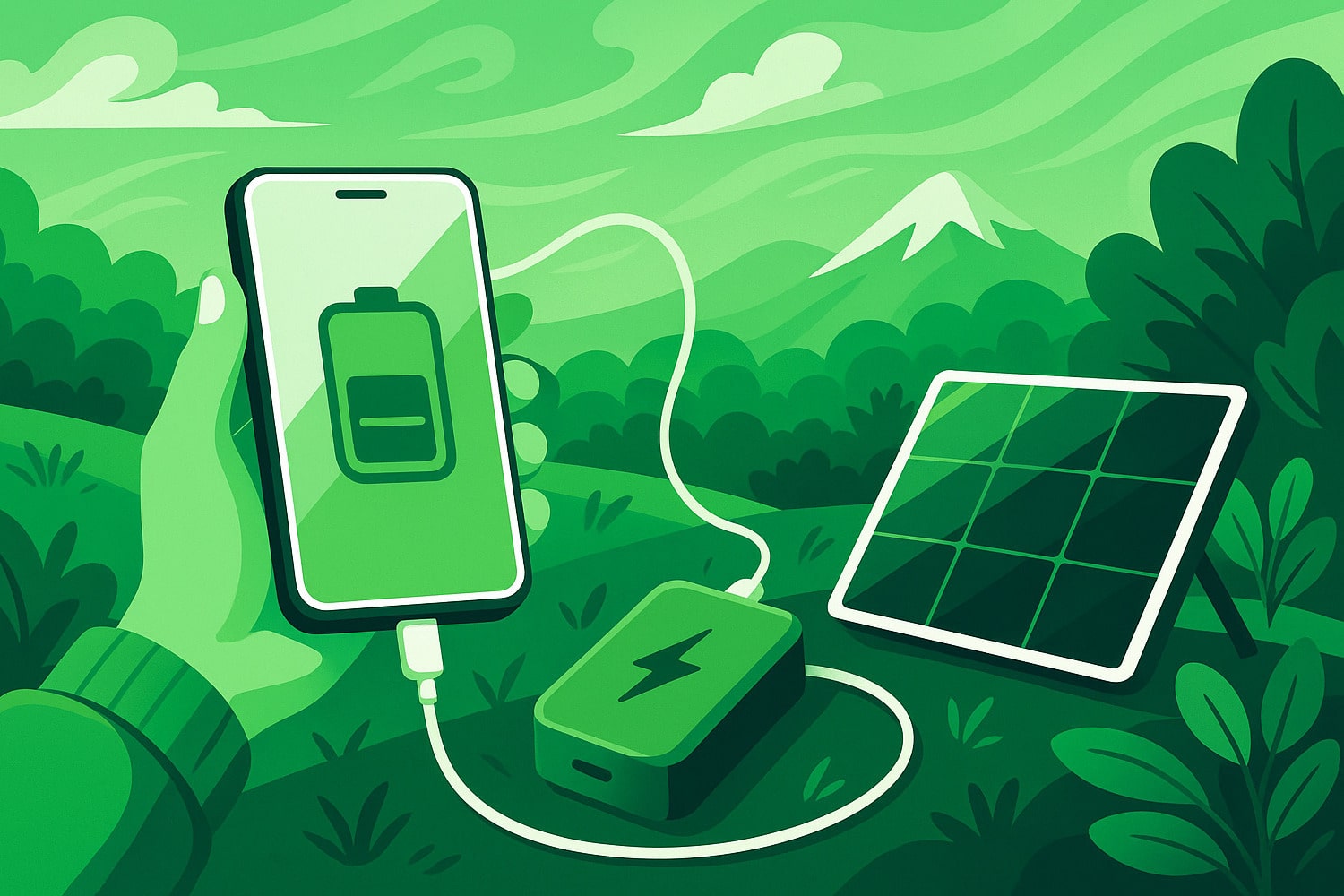 Как сохранить телефон заряженным во время похода - Вектор Казахстана 1