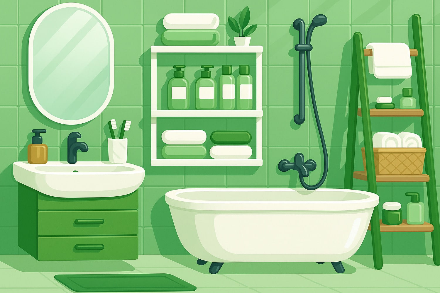 Жуынатын бөлмеде кеңістікті ұйымдастырудың қарапайым жолдары - Вектор Казахстана 1