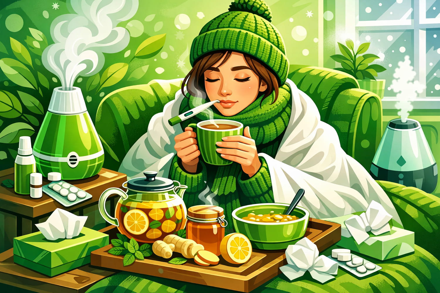 Үй жағдайында тұмау белгілерін қалай жеңілдетуге болады - Вектор Казахстана 1