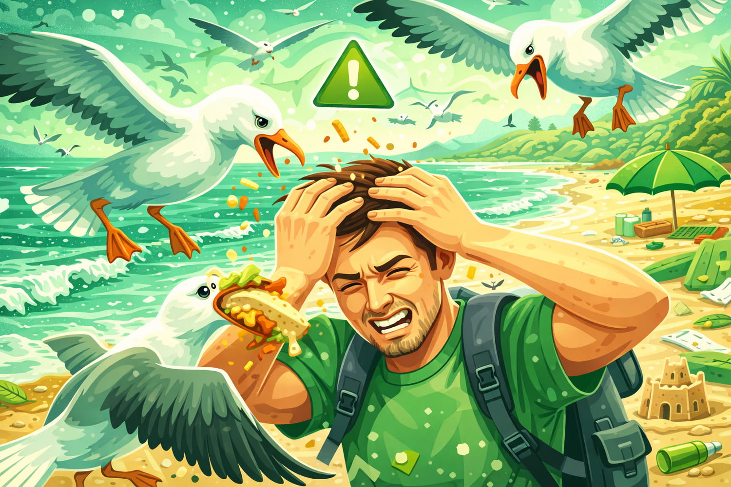 Как вести себя при атаке чаек на побережье - Вектор Казахстана 1