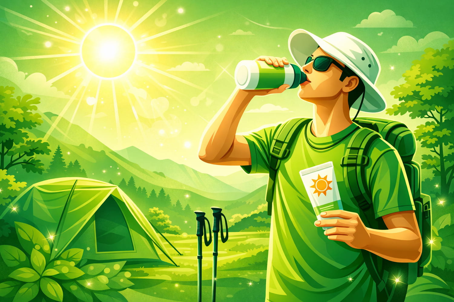 Жаяу серуендеу кезінде күн соғуын қалай болдырмауға болады - Вектор Казахстана 1