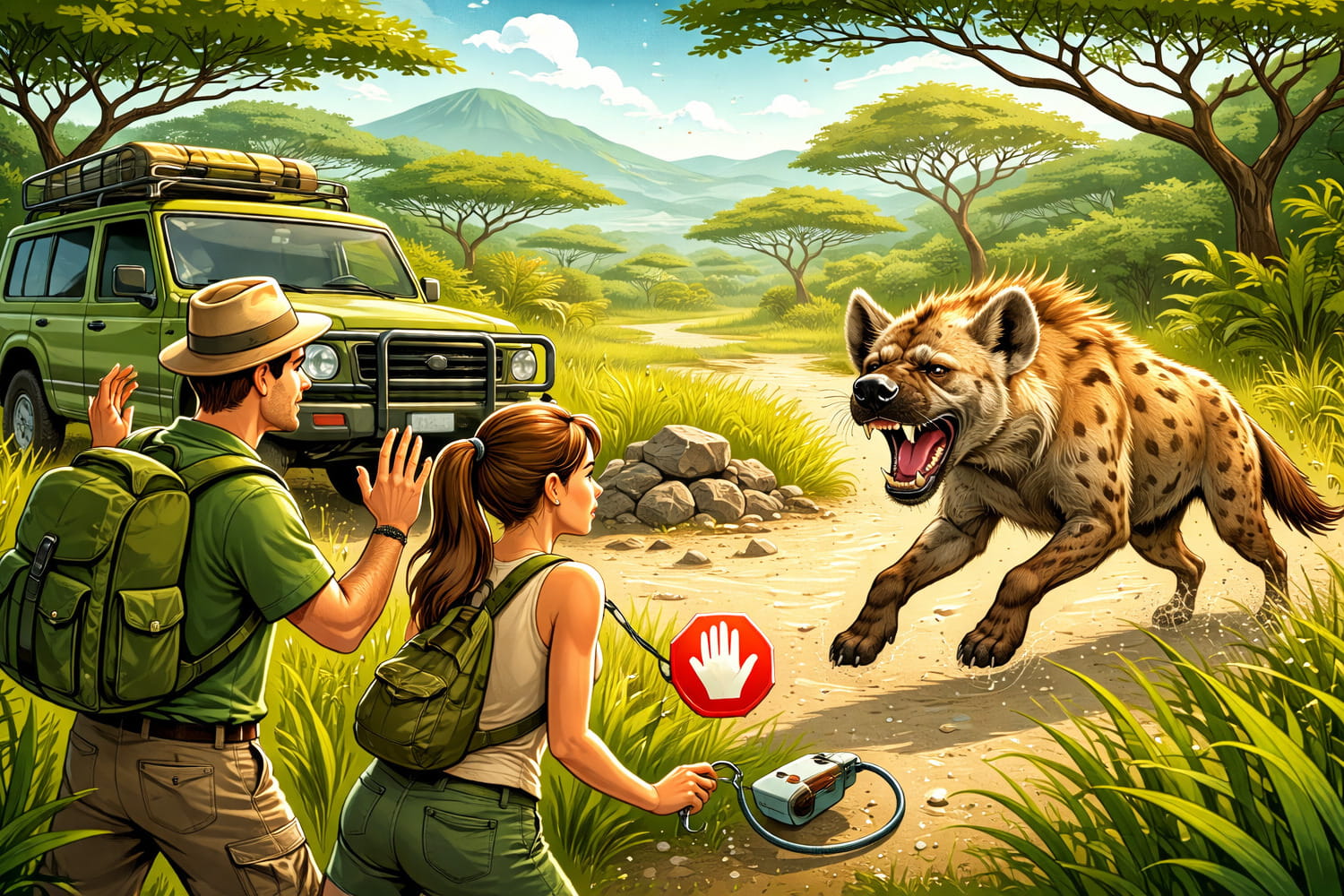 Африкалық сафариде гиенамен кездескенде өзін қалай ұстау керек - Вектор Казахстана 1