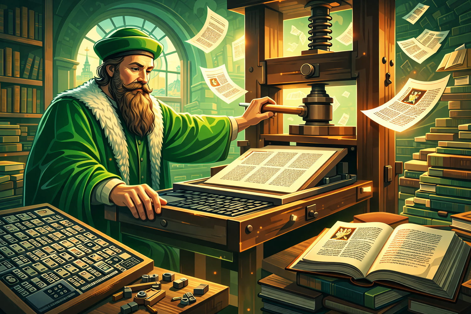 Иоганн Гутенберг кітап басып шығару дәуірін қалай бастады - Вектор Казахстана 1