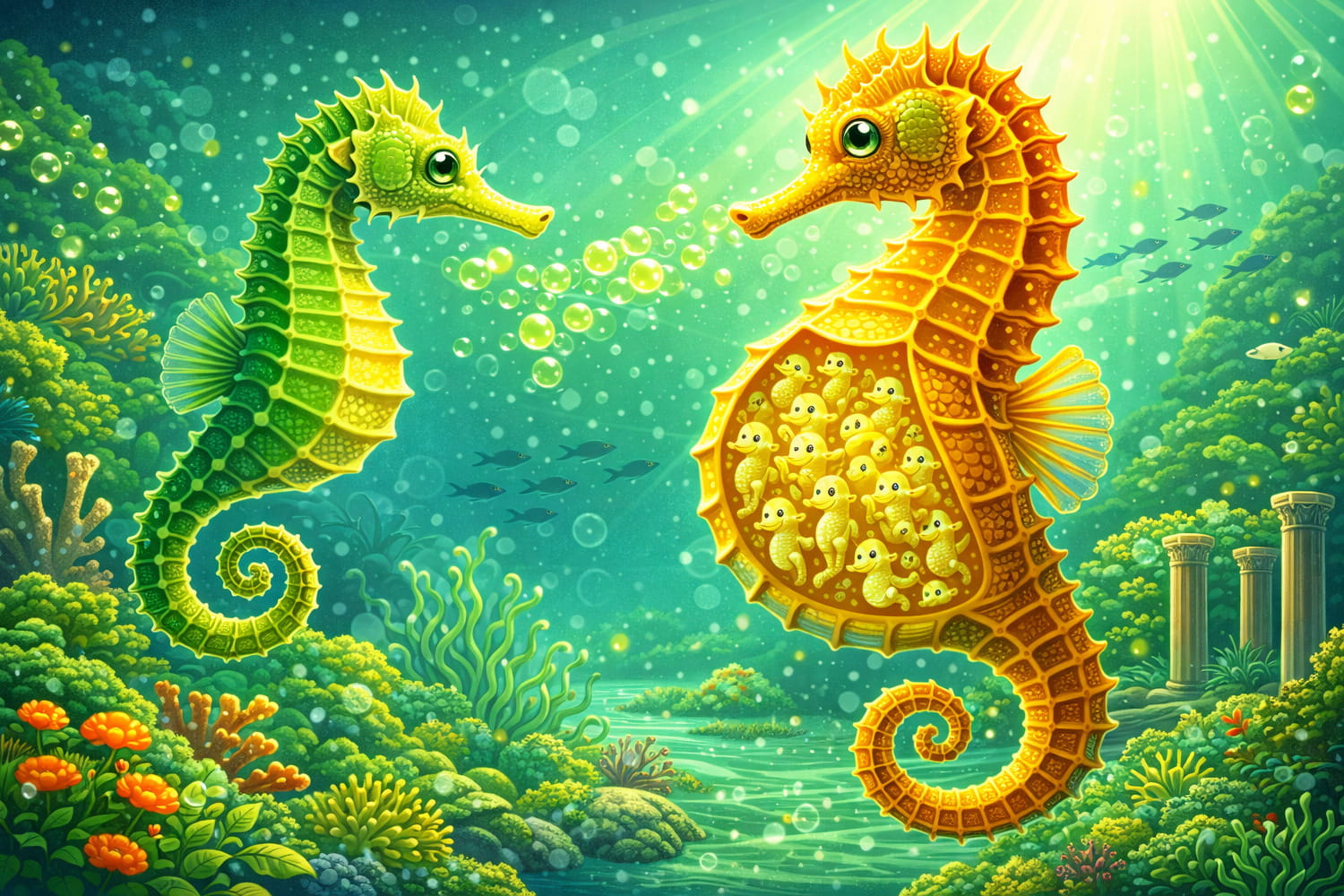 Почему у морских коньков самцы вынашивают потомство - Вектор Казахстана 1