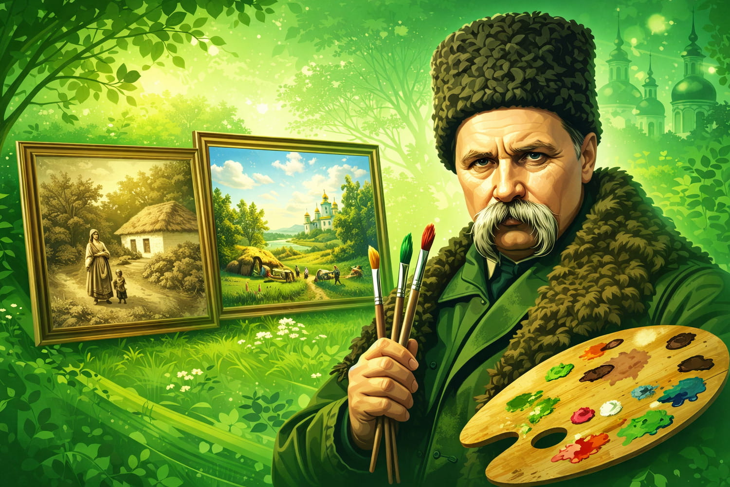 Тарас Шевченко суретші ретінде несімен танымал - Вектор Казахстана 1