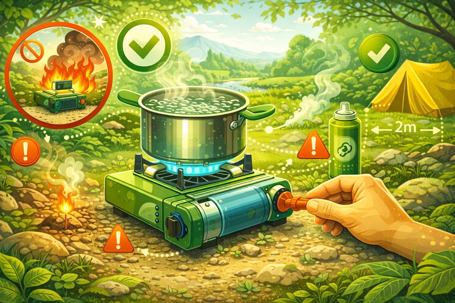 Туристік газ плитасын қалай қауіпсіз пайдалануға болады - Вектор Казахстана 1