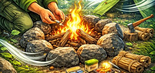 Как правильно развести костёр в ветреную погоду