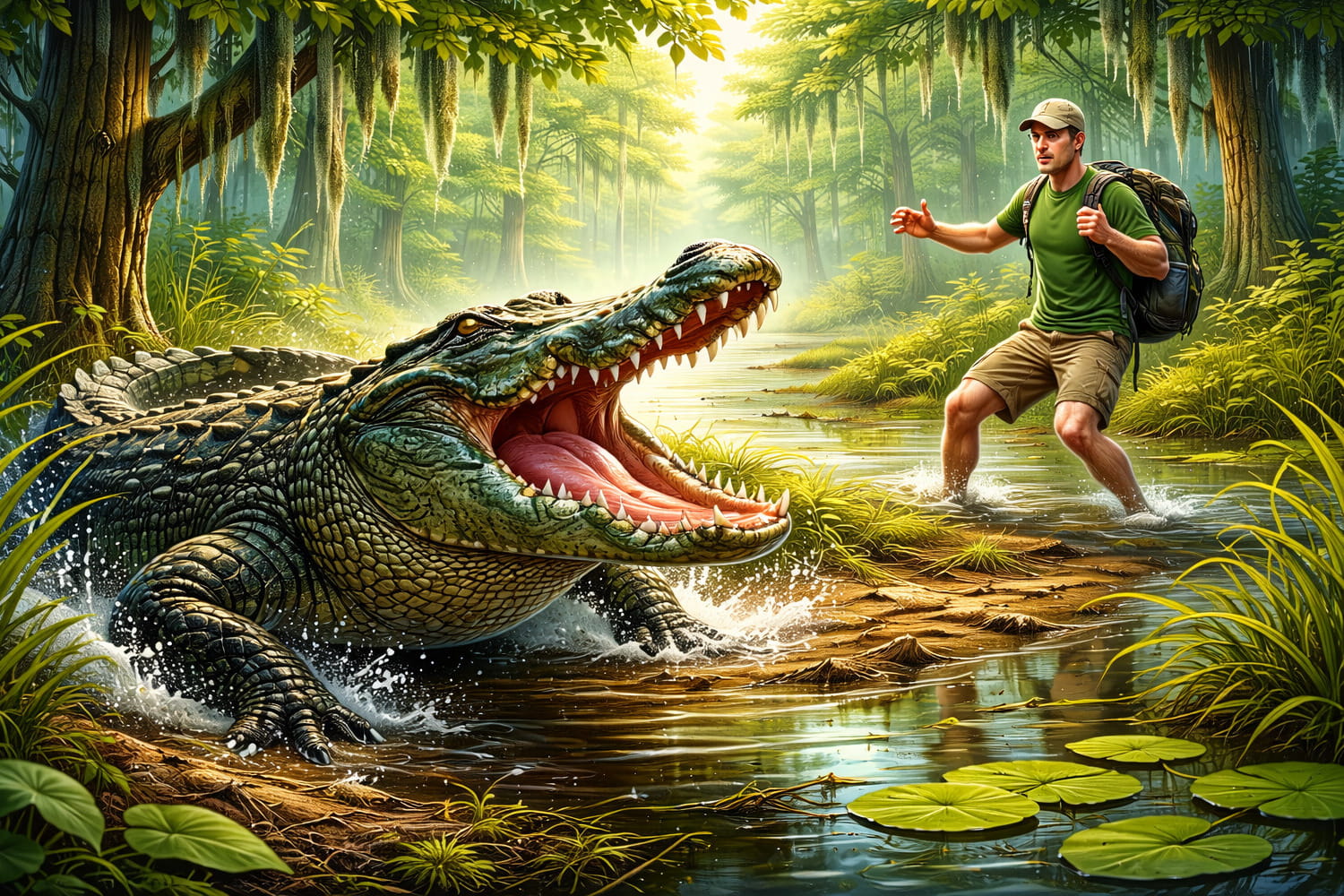 Батпақты жерде аллигаторды кездестірсеңіз, өзін қалай ұстау керек - Вектор Казахстана 1