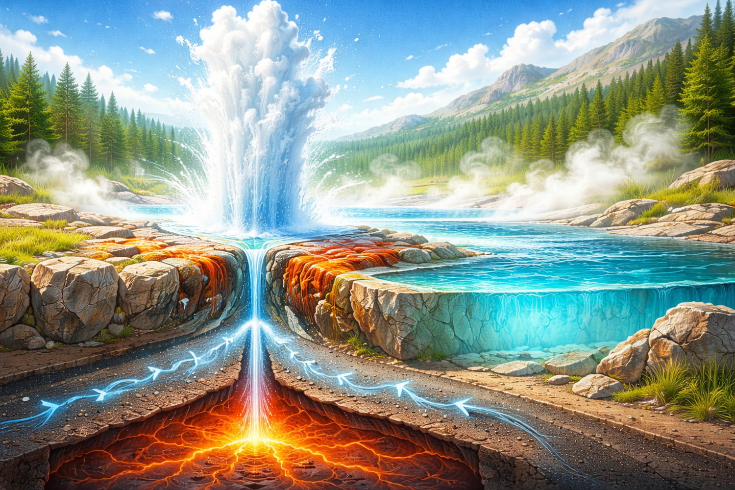 Как работают природные гейзеры - Вектор Казахстана 1