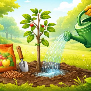 Жеміс ағаштарының жас көшеттеріне қалай күтім жасау керек