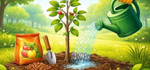 Как ухаживать за молодыми саженцами плодовых деревьев