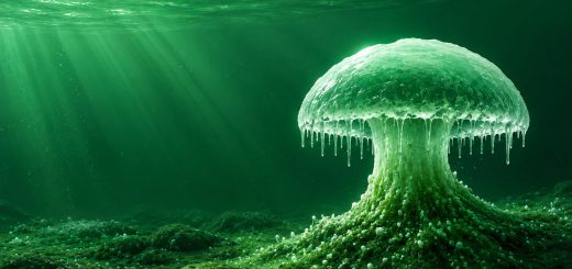 Как образуются ледяные грибы на морском дне